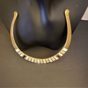 Good, preowned brass choker necklace